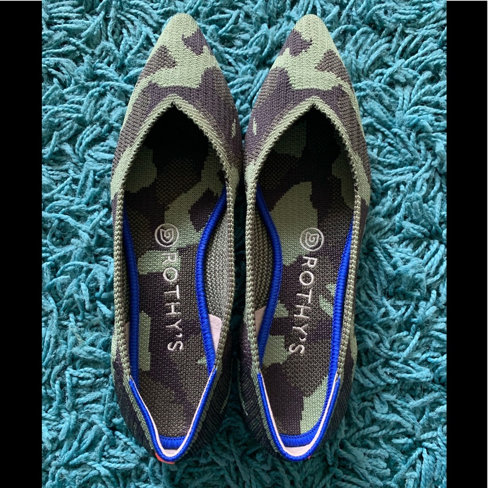 Rothy’s Olive Camo Points - size 8